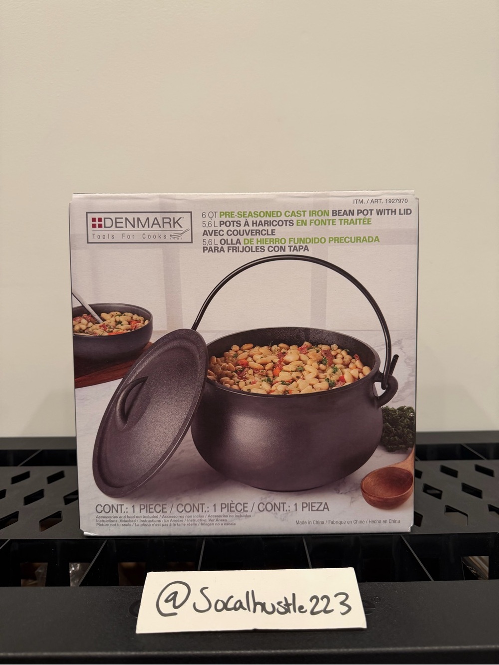 Denmark 6 Qt Cast Iron Cauldron Bean Pot 2026 Halloween NEW